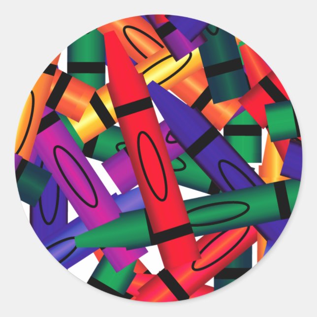 Scattered Kritor Sticker Runt Klistermärke (Framsida)