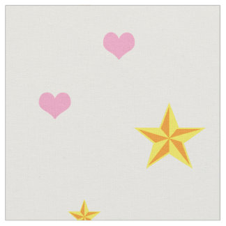 Scattered Rosa Hearts and Golden Gult Stars Tyg