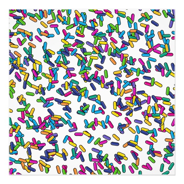 Scattered Sprinkles Mönster Fototryck (Framsidan)