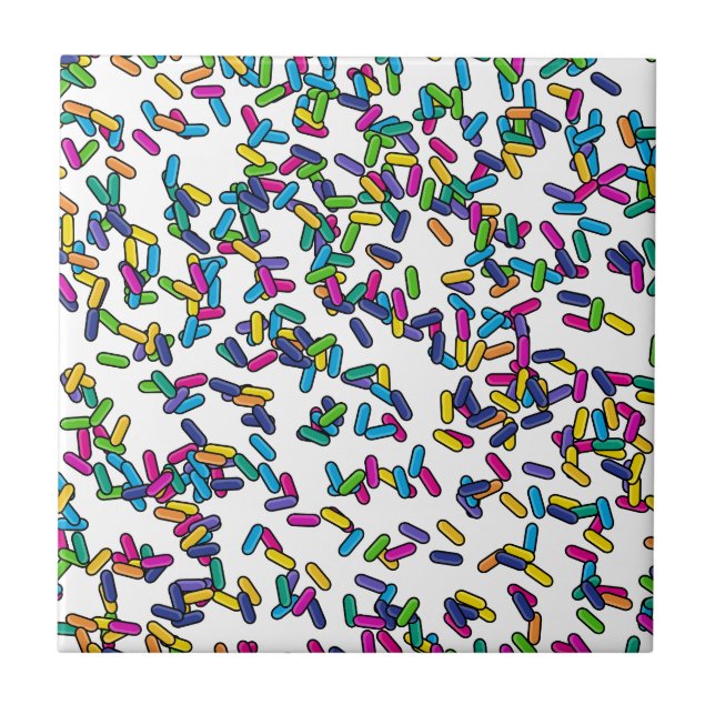 Scattered Sprinkles Mönster Kakelplatta (Framsidan)
