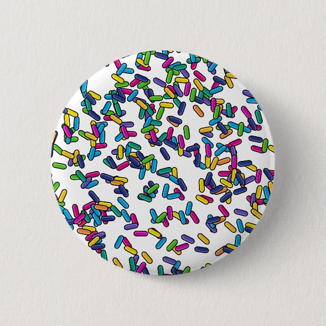 Scattered Sprinkles Mönster Knapp (Framsida)