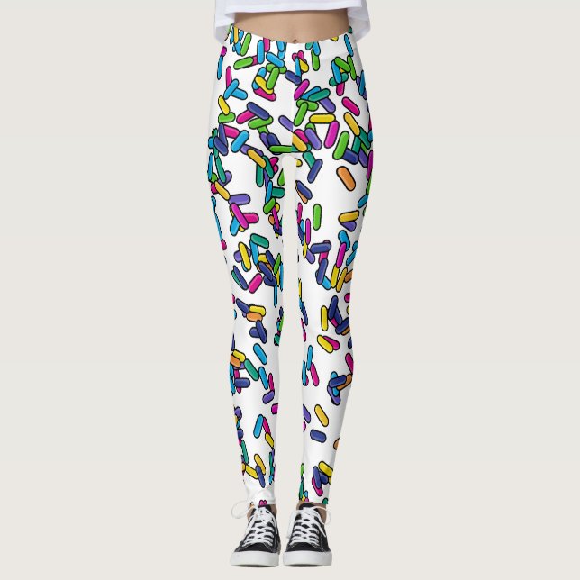 Scattered Sprinkles Mönster Leggings (Framsida)