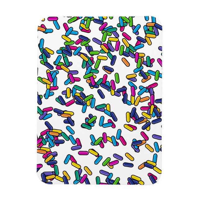 Scattered Sprinkles Mönster Magnet (Vertikal)