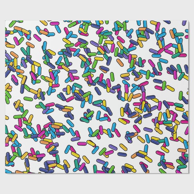 Scattered Sprinkles Mönster Presentpapper (Platt)