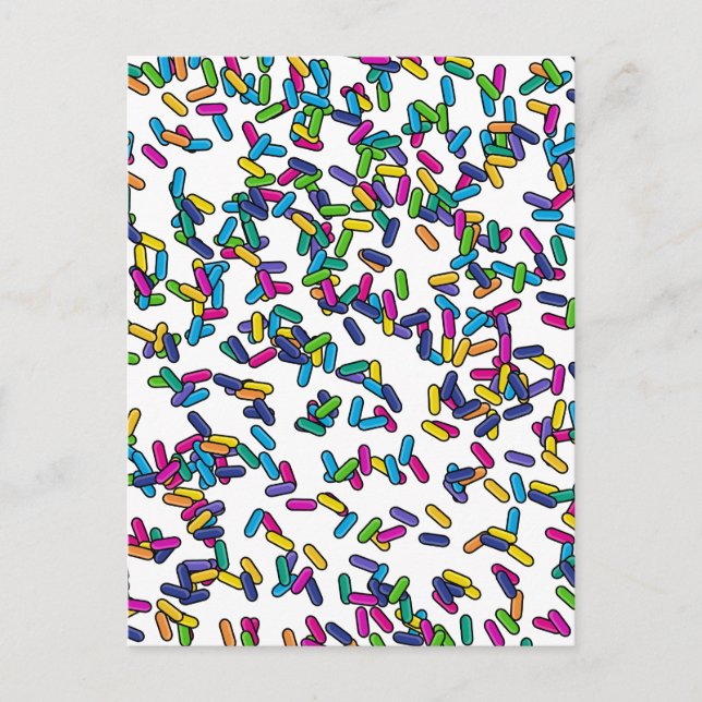 Scattered Sprinkles Mönster Vykort (Framsida)