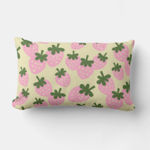 Scattered Strawbär (Cream) Lumbar Pillow Lumbarkudde