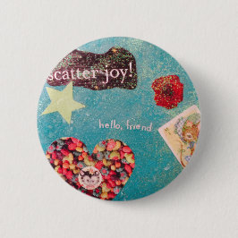 Scatterglädje! Collageglitter klämmer fast Knapp