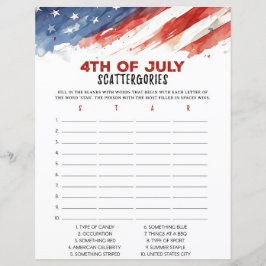 Scattergories 4 juli-partyspel