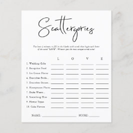 Scattergories | Bröllopsduschspel