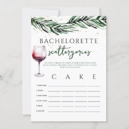 Scattergories Vin Gräs Bachelorette-spelkort Inbjudningar