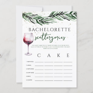 Scattergories Vin Gräs Bachelorette-spelkort Inbjudningar
