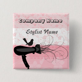 Scatterred blommar härmfågel för salonghårstylist knapp