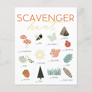 Scavenger Hunt Barns födelsedag Game Flygblad