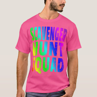 Scavenger Hunt-squad Fun-matchande Team Regnbåge T Shirt