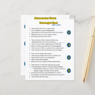 Scavenger Hunt Team Byggnad Activity for Work