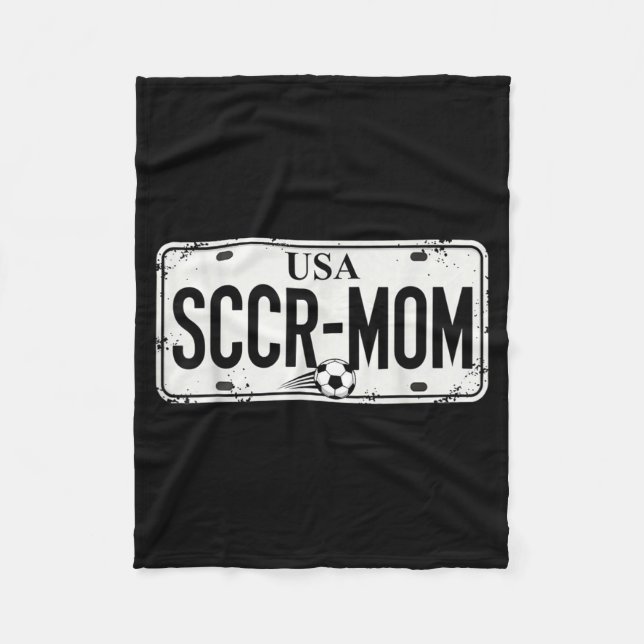 Sccr Mamma Söt Rolig Stolt Fotboll Supporter Mamma Fleecefilt (Framsidan)