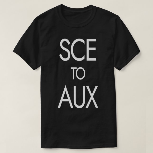 SCE till AUX som Funny Space Tävling and Rocket Sc T Shirt (Design framsida)