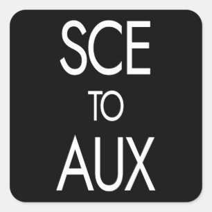 SCE till AUX - Space Tävling and Rocket Science Fyrkantigt Klistermärke