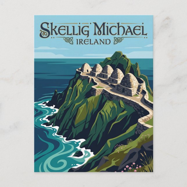 Sceilg Mhichíl Irland Vykort (Framsida)