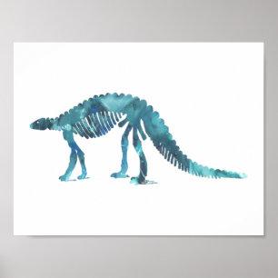 scelidosaurskelett poster