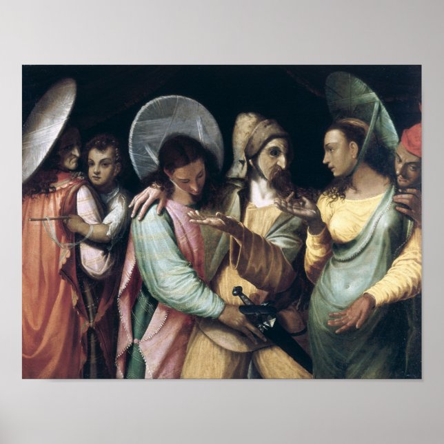 Scen från Commedia dell'Arte, c.1765 Poster (Framsidan)