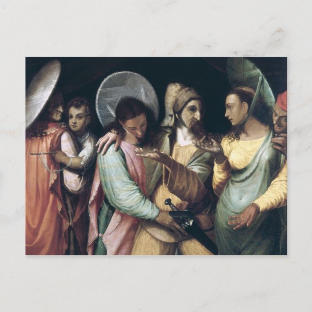 Scen från Commedia dell'Arte, c.1765 Vykort (Framsida)