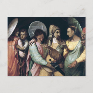 Scen från Commedia dell'Arte, c.1765 Vykort