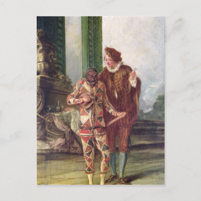 Scen från Commedia dell'Arte Vykort (Framsida)