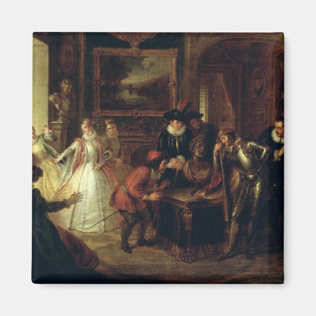 Scen från Don Quixote de la Mancha Magnet (Framsidan)