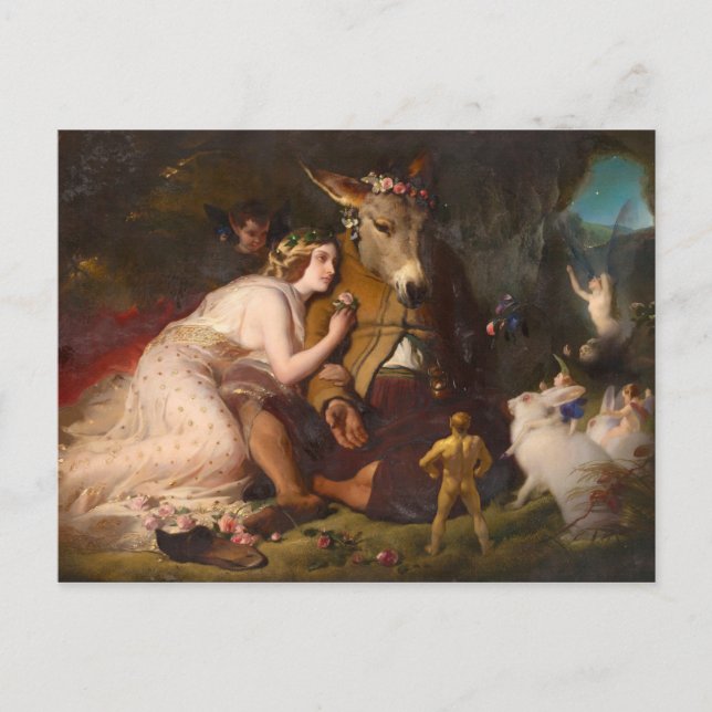 Scen från en midsommarnattsdröm vykort (Framsida)