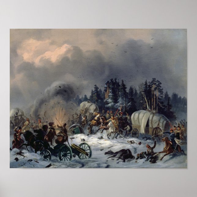 Scen från Krig mellan Ryssland och Fransk 1812 Poster (Framsidan)