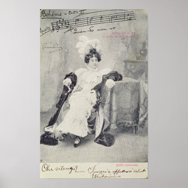 Scen från lag II av operan "La Boheme" Poster (Framsidan)