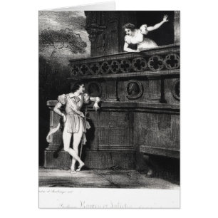 Scen från lag III av Romeo och Juliet Hälsningskort