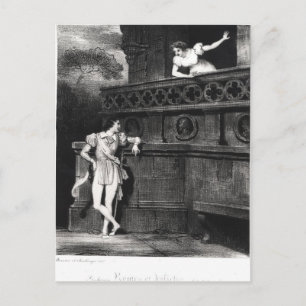 Scen från lag III av Romeo och Juliet Vykort
