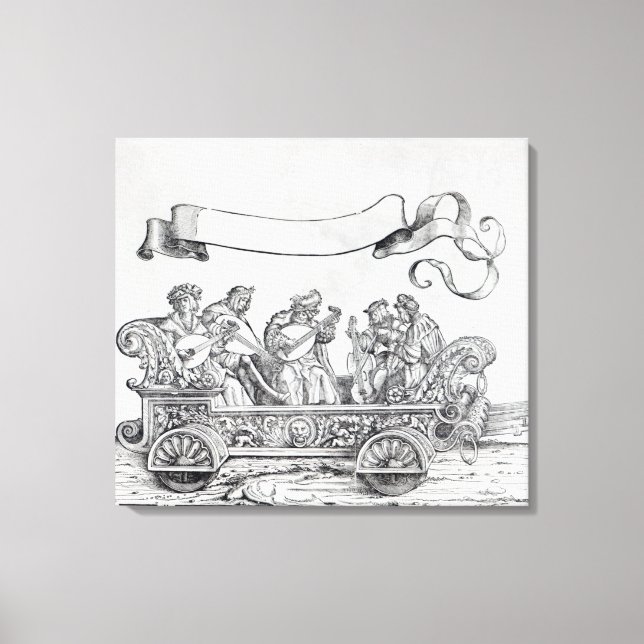 Scen från Maximilians triumfala process Canvastryck (Framsida)