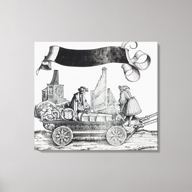 Scen från Maximilians triumfala process Canvastryck (Framsida)