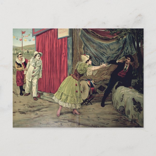 Scen från operan Pagliacci Vykort (Framsida)