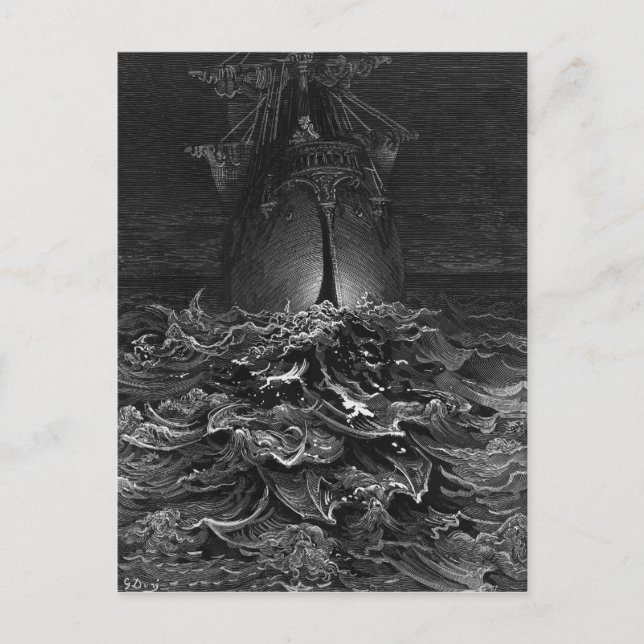 Scen från "The Rime of the Ancient Mariner" 2 Vykort (Framsida)