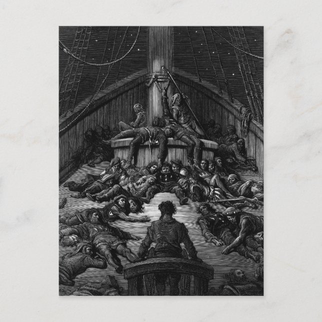 Scen från "The Rime of the Ancient Mariner" 3 Vykort (Framsida)