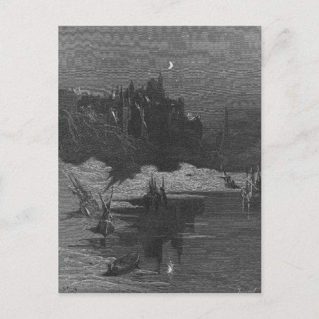 Scen från "The Rime of the Ancient Mariner" 4 Vykort (Framsida)