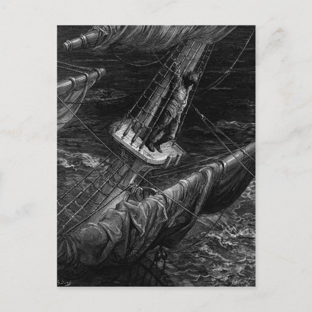 Scen från "The Rime of the Ancient Mariner" Vykort (Framsida)