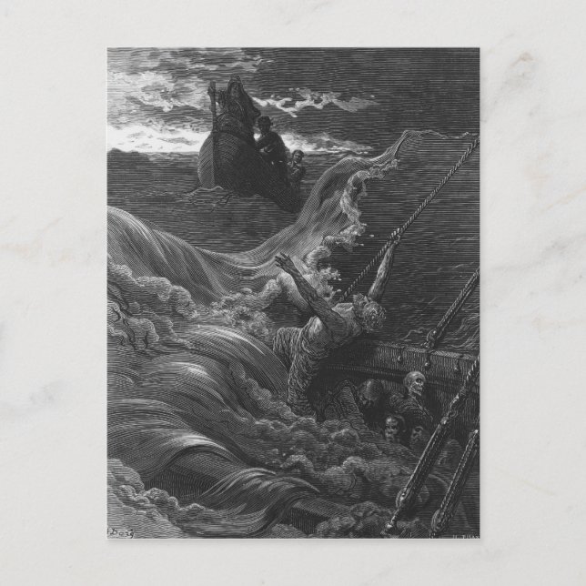 Scen från "The Rime of the Ancient Mariner" Vykort (Framsida)