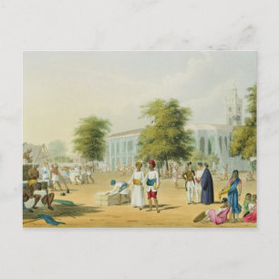 Scen i Bombay, från volym I av "Scenery, Costum" Vykort
