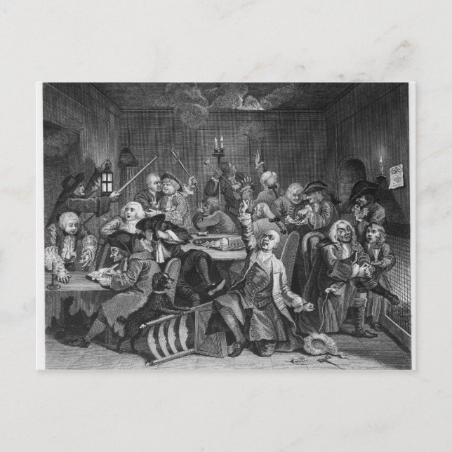 Scen i ett spelhus vykort (Framsida)