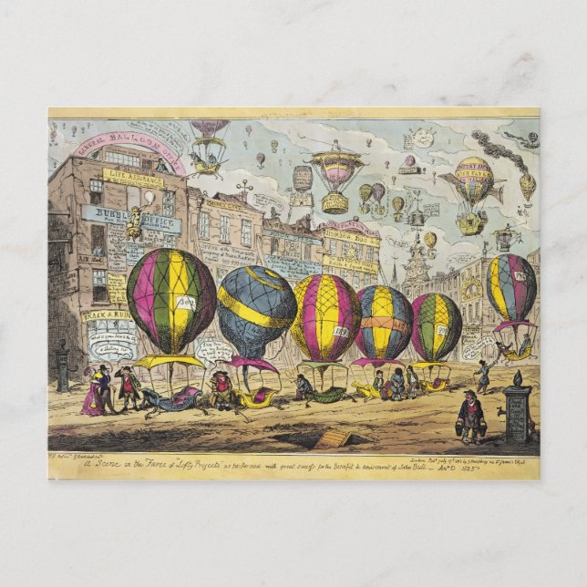 Scen i farsen 'Lofty Prospects' Vykort (Framsida)