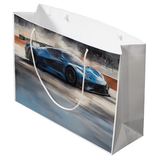 Scen med dynamiskt blått urbant Tävling (Baksidan Vinklad)