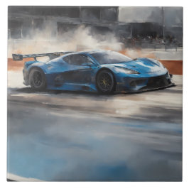 Scen med dynamiskt blått urbant Tävling Kakelplatta