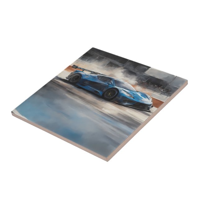 Scen med dynamiskt blått urbant Tävling Kakelplatta (Sidan)