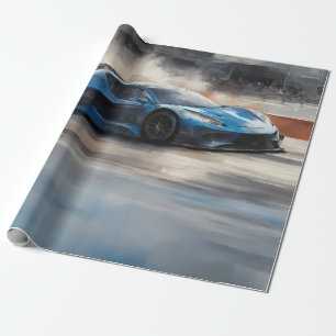Scen med dynamiskt blått urbant Tävling Presentpapper