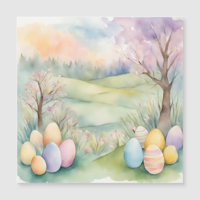 Scen med vattenfärg Pastel Vår (Framsida)